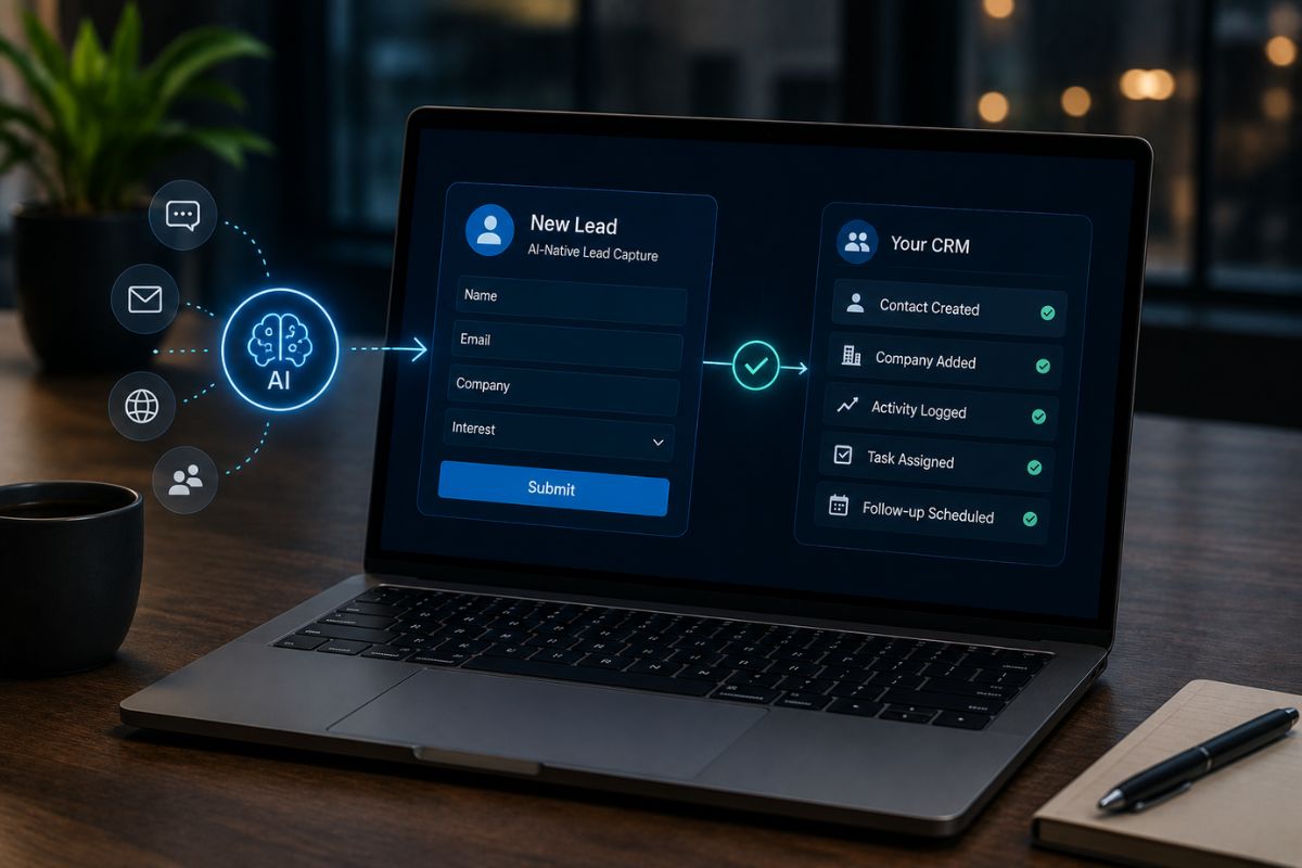 CRM integration AI-native lead capture integrated with CRM workflow