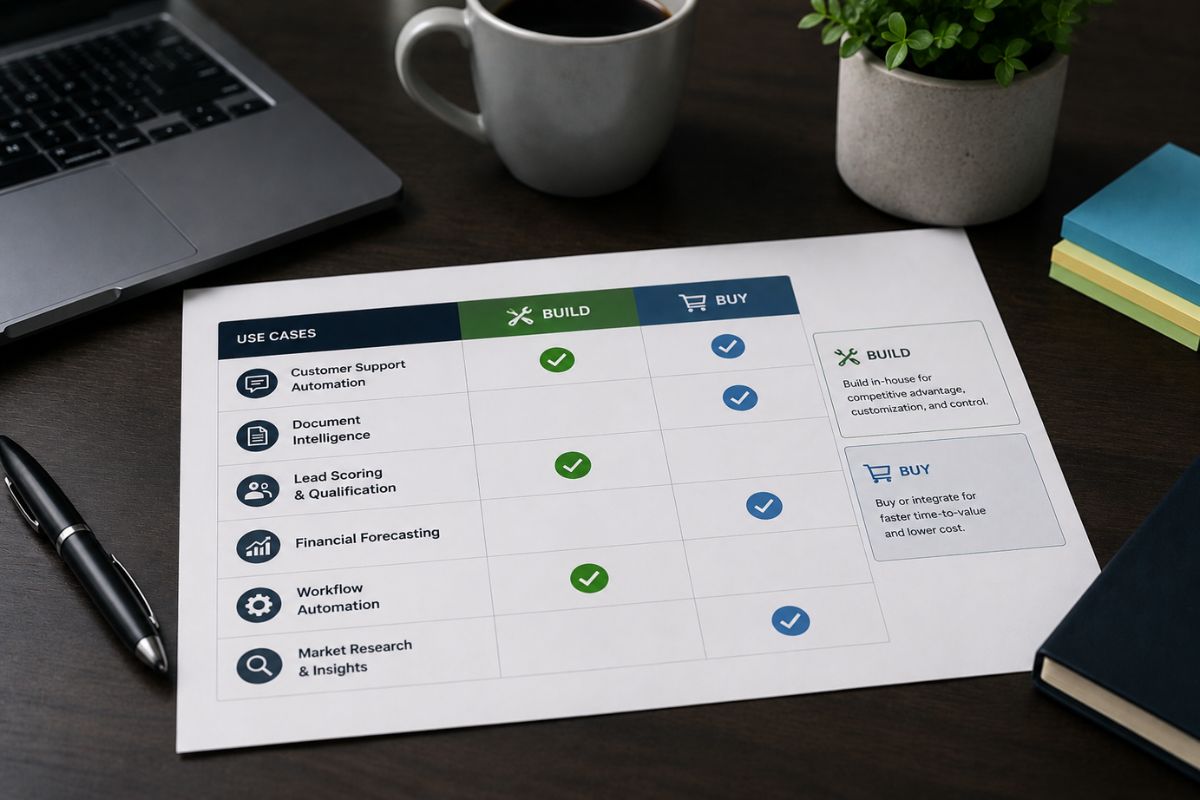 Build vs buy Build versus buy guidance for each AI use case