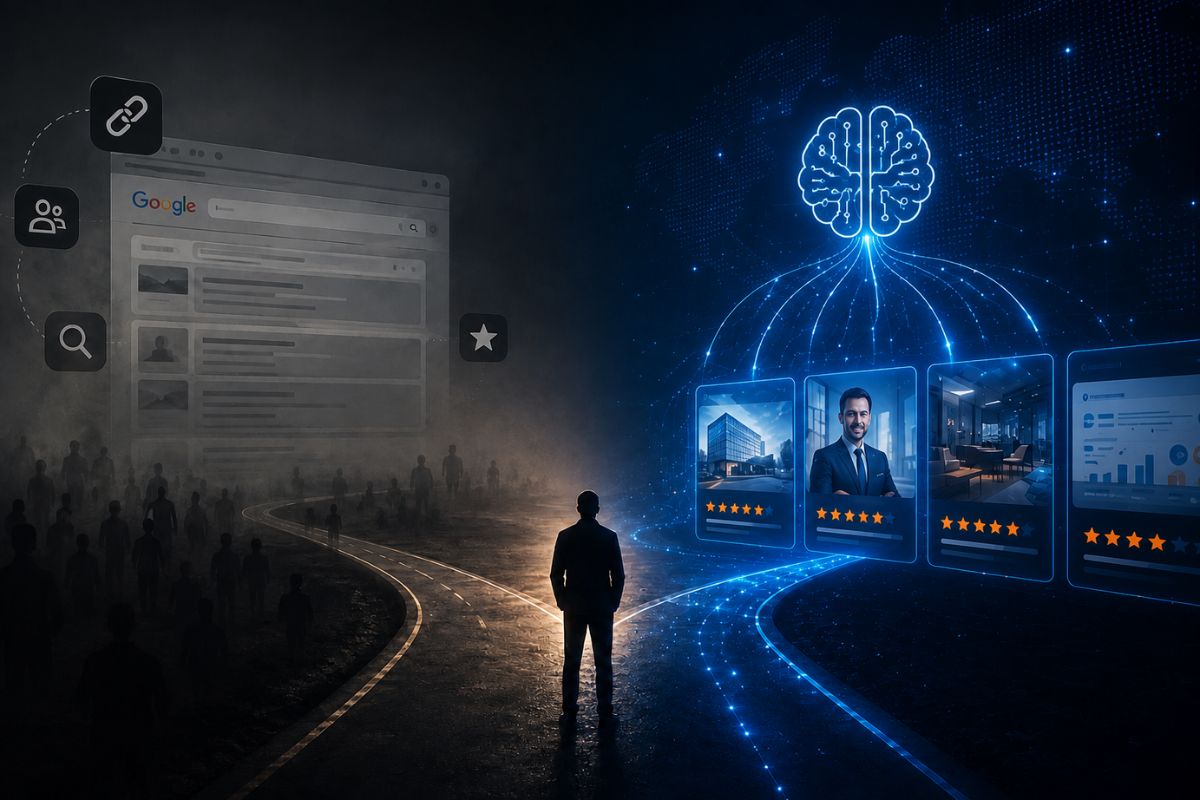 AI search vs traditional search Comparison of AI-driven visibility versus traditional Google search